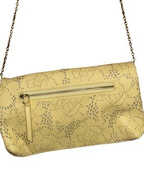 Urban Expressions Yellow Laser-Cut Floral Chain Crossbody